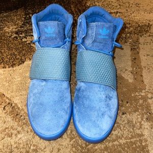 Men’s Adidas Tubular Invader Strap Blue Suede